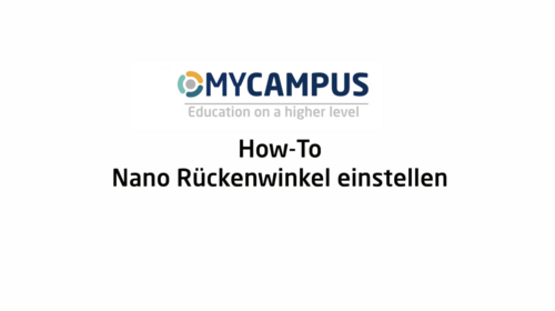How-To Video: NANO - Rückenwinkel